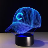 Chicago Cubs Hat 3D LED Light