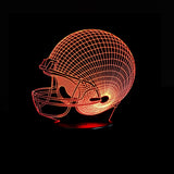 Football Helmet 3D LED Night Light