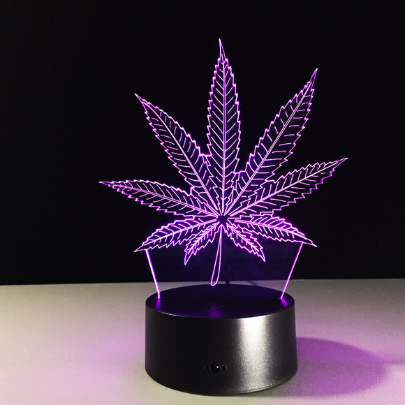 Marijuana Leaf LED Light