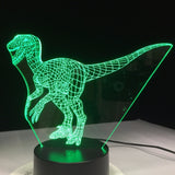 Velociraptor 3D LED Lamp