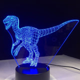 Velociraptor 3D LED Lamp