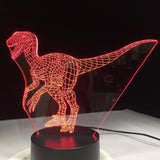 Velociraptor 3D LED Lamp