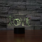 Musical Instruments 3D LED Night Light