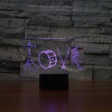 Musical Instruments 3D LED Night Light