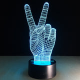 Peace Hand 3D LED Light