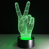 Peace Hand 3D LED Light