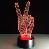 Peace Hand 3D LED Light