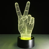 Peace Hand 3D LED Light