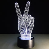 Peace Hand 3D LED Light
