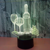 Wine Table Set 3D LED Light