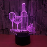 Wine Table Set 3D LED Light