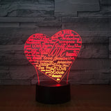 Heart "Love" LED Night Light