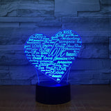 Heart "Love" LED Night Light