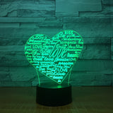 Heart "Love" LED Night Light