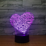 Heart "Love" LED Night Light