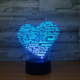 Heart "Love" LED Night Light
