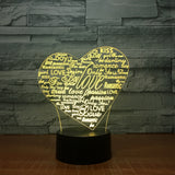Heart "Love" LED Night Light