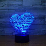 Heart "Love" LED Night Light