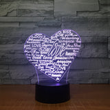 Heart "Love" LED Night Light