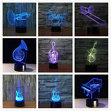Musical Instruments 3D LED Night Light