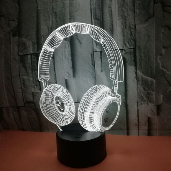 Headphone 3D LED Night Light
