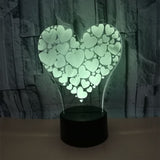 Heart's 3D LED Night Light