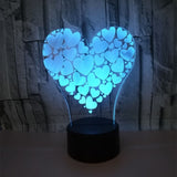 Heart's 3D LED Night Light