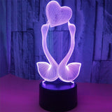 Swan Heart 3D LED Light