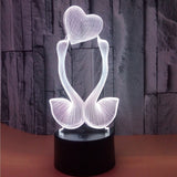 Swan Heart 3D LED Light