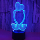Swan Heart 3D LED Light