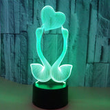 Swan Heart 3D LED Light