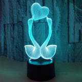 Swan Heart 3D LED Light