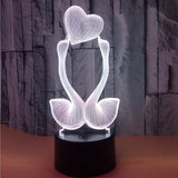 Swan Heart 3D LED Light