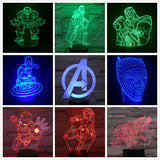 Avengers Themed 3D LED Collector Display Lights